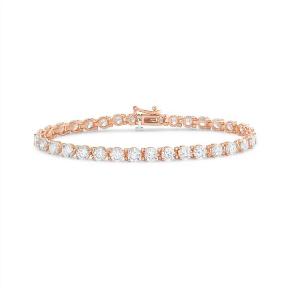NEW DIANA M JEWELS women\'s round lab-grown diamond jewelry bracelet (28.00 ct) -